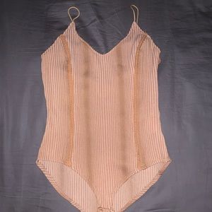 Tan detailed bodysuit